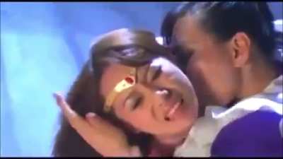 Pink power ranger bearhugged