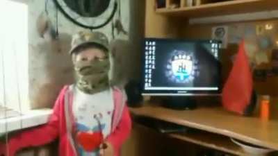 A cute little Ukrainian girl