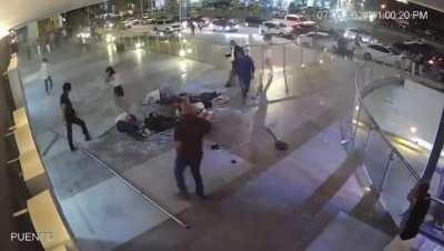 Glass railing breaking at club in mexico