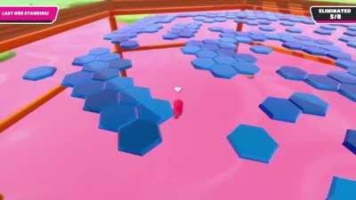 Crazy 3 elimination win on hexagon