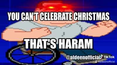 Not a repost, I made this. JOE SWANSON SAYS CHRISTMAS IS HARAM