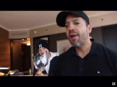 David Blaine chews glass