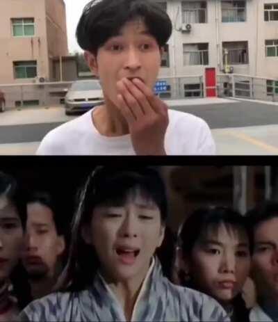 These guys recreating scenes from an action movie