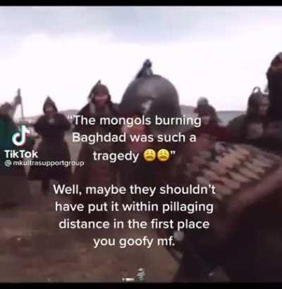 Mongols after sacking Baghdad