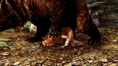 Seeking shelter in a bear's cave was not Ari's brightest idea (wearabletraps)