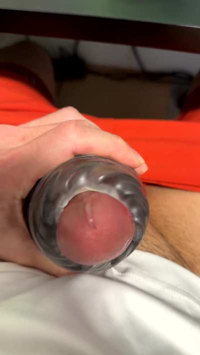 Cum on cock as lube for next load