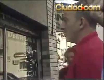 Detrás de escena de publicidades protagonizadas por Alberto Olmedo para la agencia de juego Tedeschi de Santa Fe.