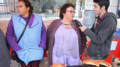 Sneaky doggo stealing an empanada on live TV