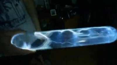 Excited Xenon gas in a tube