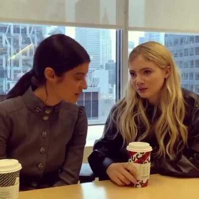 Yennefer and Ciri doing Geralt's impressions.