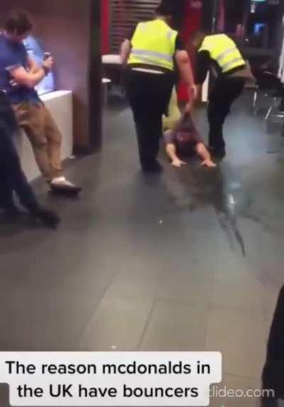 Free entertainment while munching on a burger.