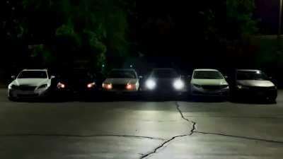 Bad Guy (Billie Eilish) played on car lights