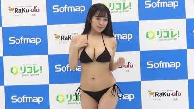 Jun Poses for Photographers at a DVD Release Event