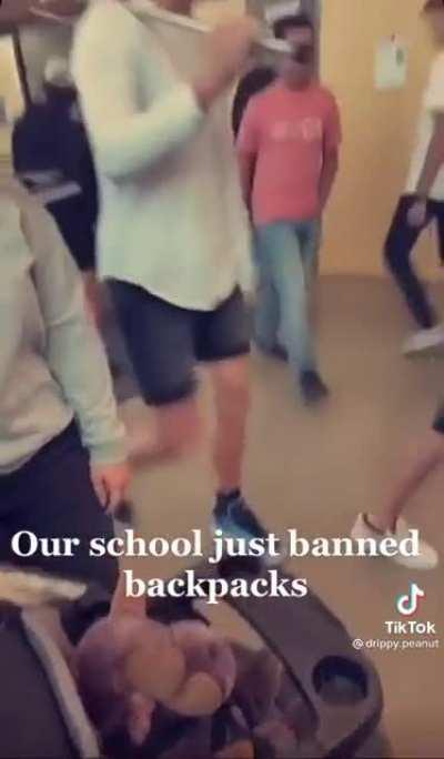 To stop use of backpacks