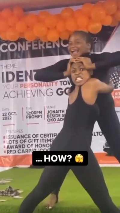 Well, her ability to turn her head like an Owl, is insanity