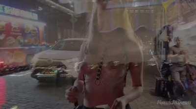 Exhibitionism Exhibitionist Exposed Flashing Outdoor Pasties Public Thong Topless Porn GIF