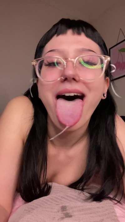Cum all over my cute face and glasses