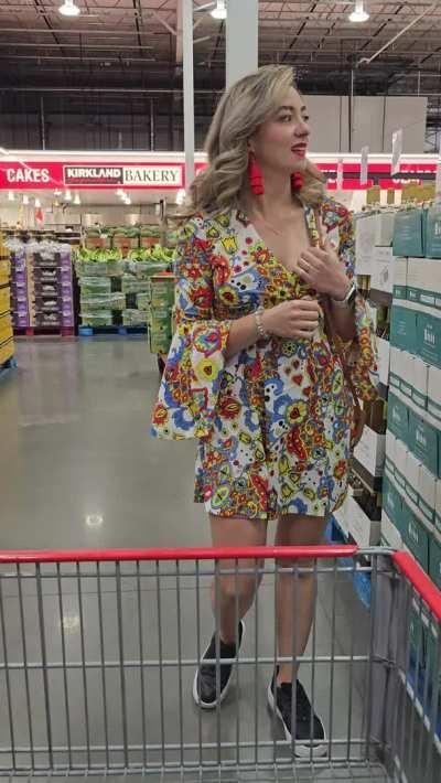 Got caught immediately when I pulled my boob out [GIF]