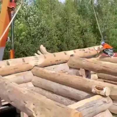 building a log house