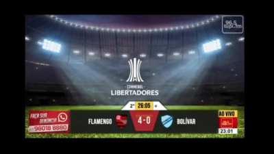 Toda emoção de Luiz Penido comunicando sobre o falecimento do Apolinho durante a transmissão de Flamengo x Bolívar na Rádio Tupi