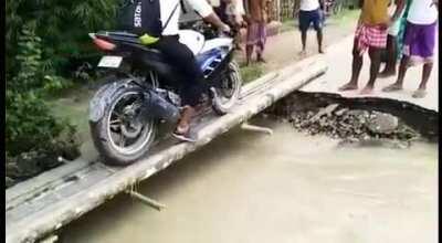 Man Slips Off His Bike in Assam Flood, Later Found Alive