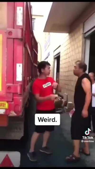 They kissed each other