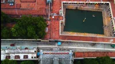 Aerial view of Madurai Meenakshi Amma Temple!