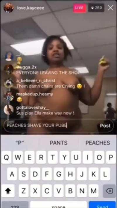 Woman dancing naked in hair salon....I think we deserve a post apocalyptic reality, and ngl my dick was like yikkks