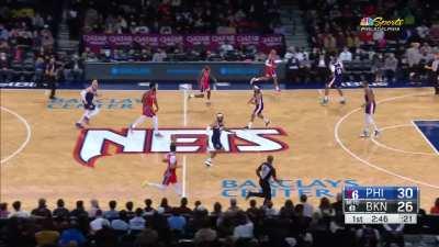 [Highlight] Joel Embiid goes coast to coast, draws the and-one on Kevin Durant with the euro-step