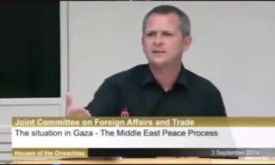 Irish ambassador destroys Israeli ambassador! Love it.