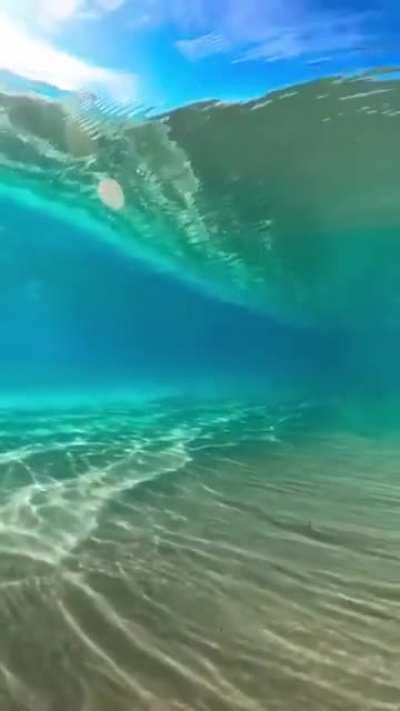 Satisfying, slow motion, smooth waves