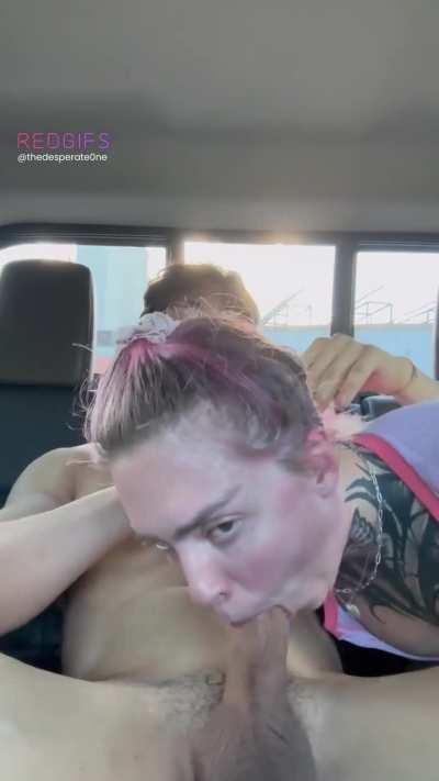 We got caught but I couldn’t stop sucking lol 