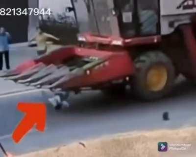 Crossing the street recklessly