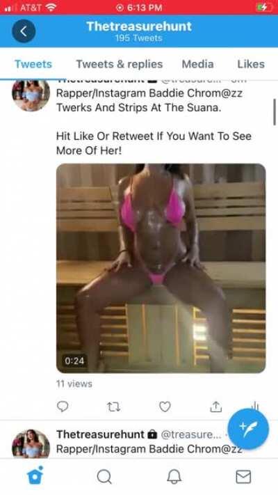 Rapper/Instagram Baddie Chr0mazz Strips Naked For You! Twitter:@treasurehuntsh