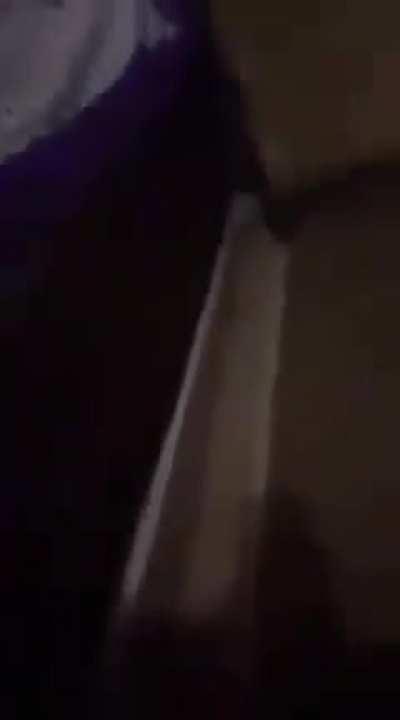 People scream in terror as their house is rocked by a nearby explosion in Gaza.