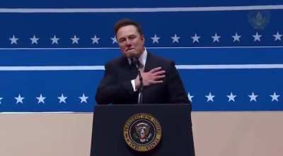 Elon (½POTUS) does Nazi salute. Things are not gong well