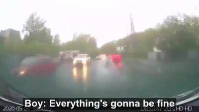 A 10 yo kid takes his 4 yo sister for a joyride in his dads car