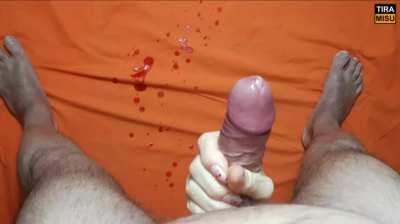 I am salivating when the cum ropes are gushing