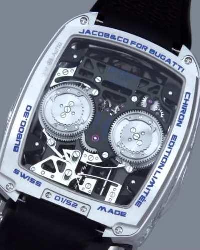 Apart from gold and diamonds, this wrist watch has a miniature W16 engine inside