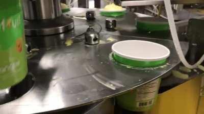 Manufacturing a non-dairy ice cream in 500ml tubs with lids and date code.