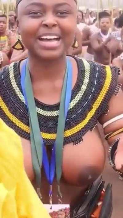 She is having a great time