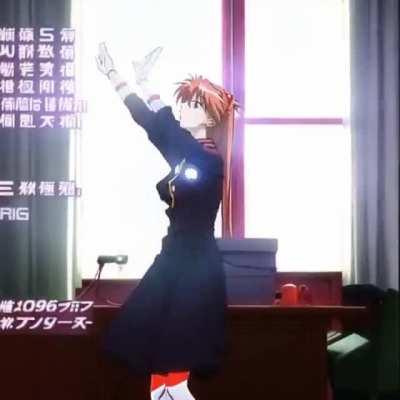 [Kaguya Love is War] Converted Chika dance to Evangelion dance with AI, the result is cursed