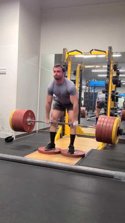 550 Pound Deficit Deadlift for 3