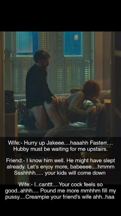 Wife gets pounded by her hubby's friend while her family is asleep 