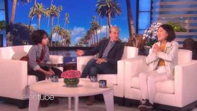 Ellen being rude to translator on show