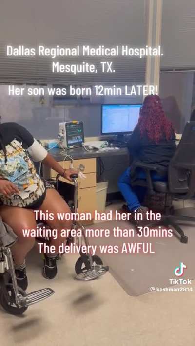 No big deal, she’s just in ACTIVE labor… [🔈sound warning!]