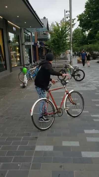 WCGW trying to hit people on your bike
