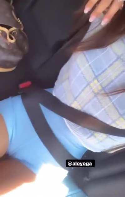 Renee showing yogapants