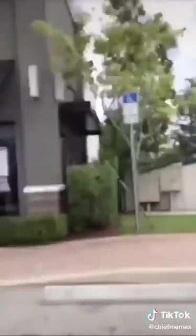 Idiot tiktoker gets in the way of police