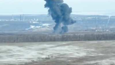 Ukrainian 28th Separate Mechanized Brigade shoot down a Russian Su-25 near Toretsk